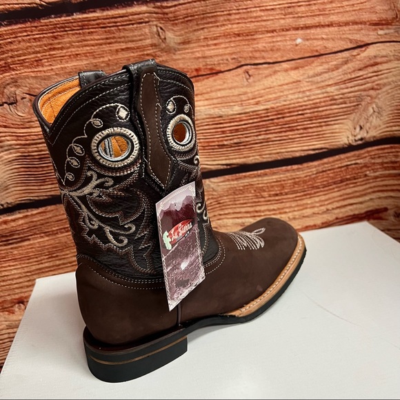 Womens Western Rodeo Cowgirl Leather Boots With FREE BELT Bota Cinto GRATUITO - Picture 4 of 6